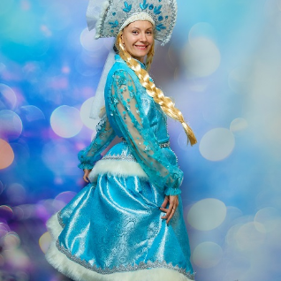 Снегурочка голубая костюм