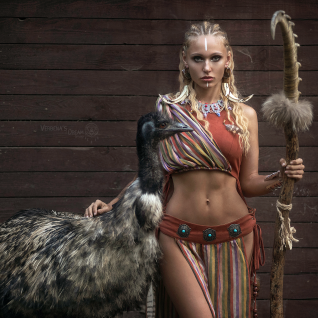 Костюм шаманки аборигена дикарки амазонки австралийский