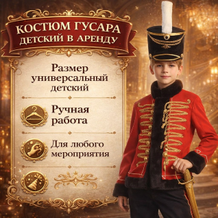 Костюм гусара детский 