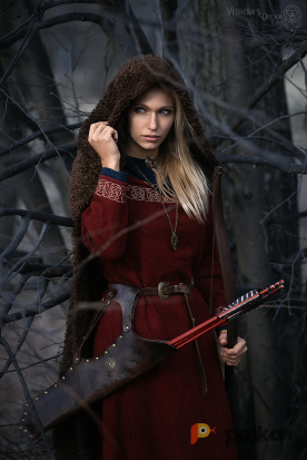 Возьмите Средневековый костюм лучницы охотники скандинавский северный викиниги славяне напрокат (Фото 7) в Москве