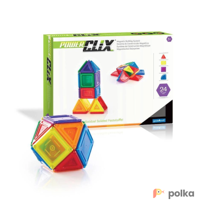 Возьмите Конструктор магнитный PowerClix® Solids 24 дет. напрокат (Фото 1) в Москве