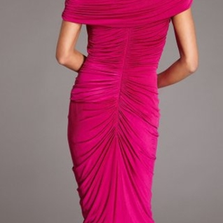 Платье Tadashi Shoji Rose Draped Neck Dress